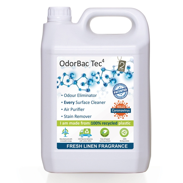 OdorBac Tec4 Odour Eliminator & Cleaner - Fresh Linen - 4 x 5L 